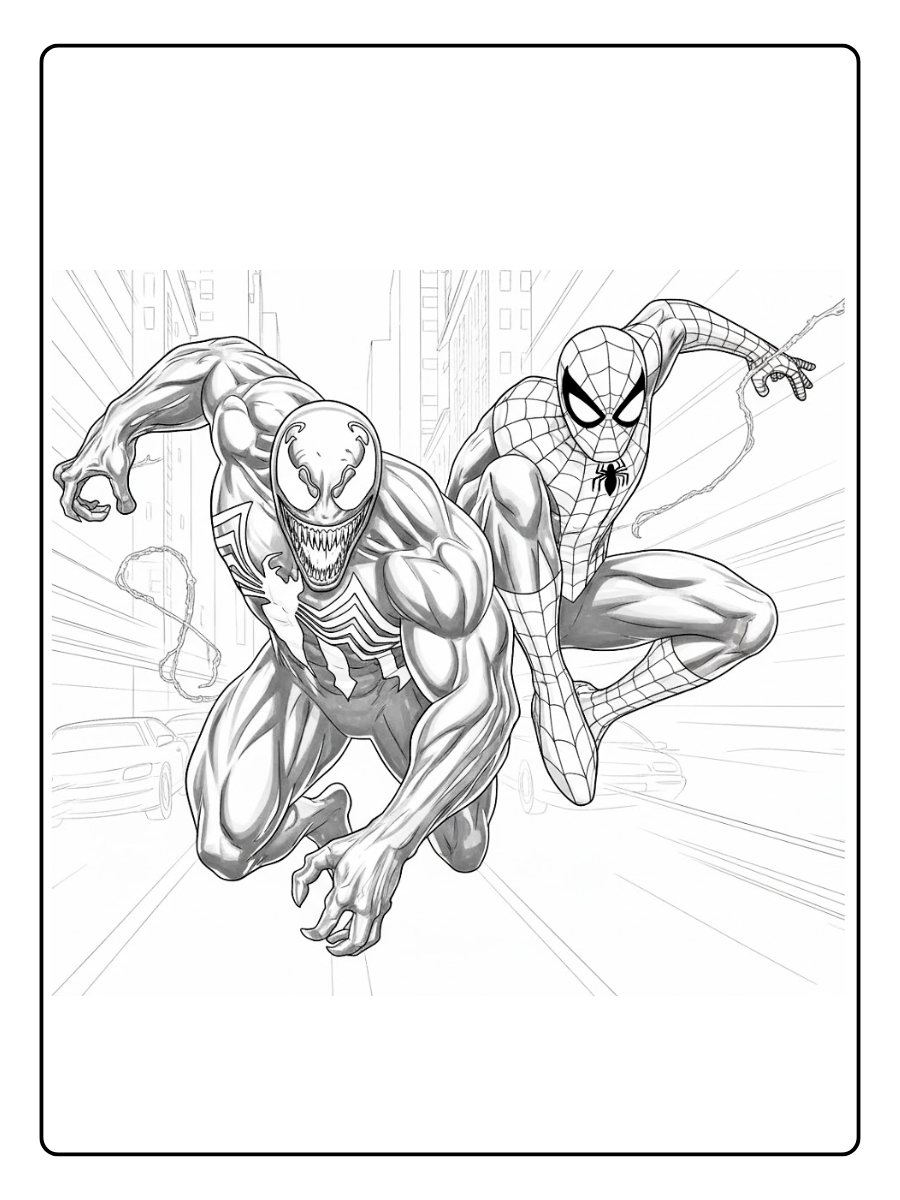 desenho do venom e homem aranha para colorir (9)