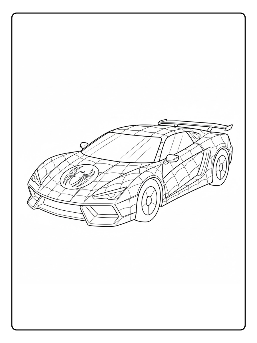 desenho para colorir carro do homem aranha (14)