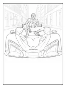 desenho para colorir carro do homem aranha 6