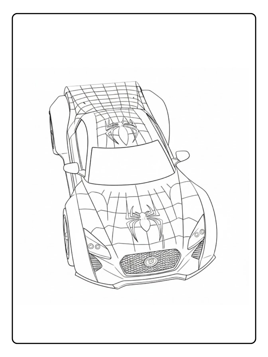 desenho para colorir carro do homem aranha (9)
