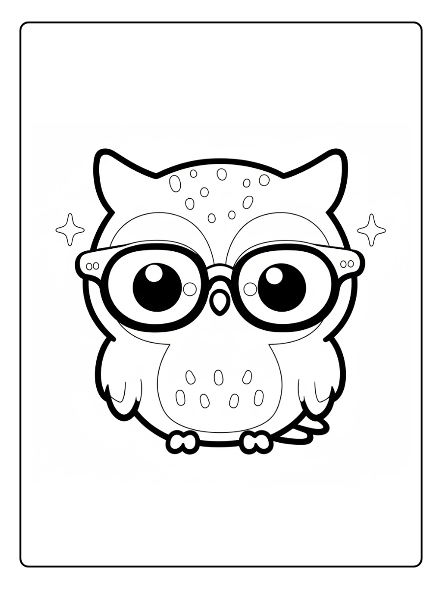 desenho para colorir coruja fofa (1)