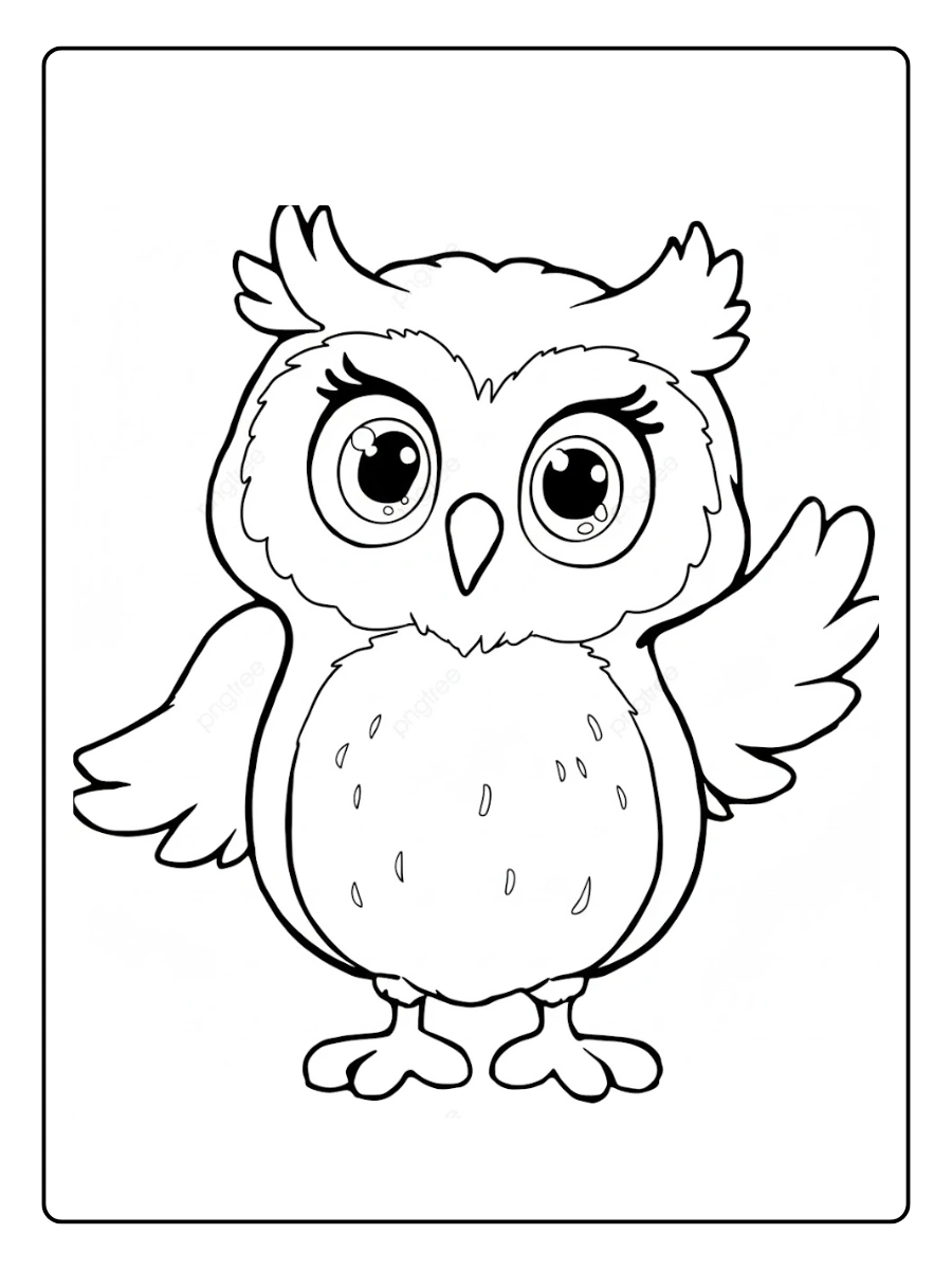 desenho para colorir coruja fofa (13)