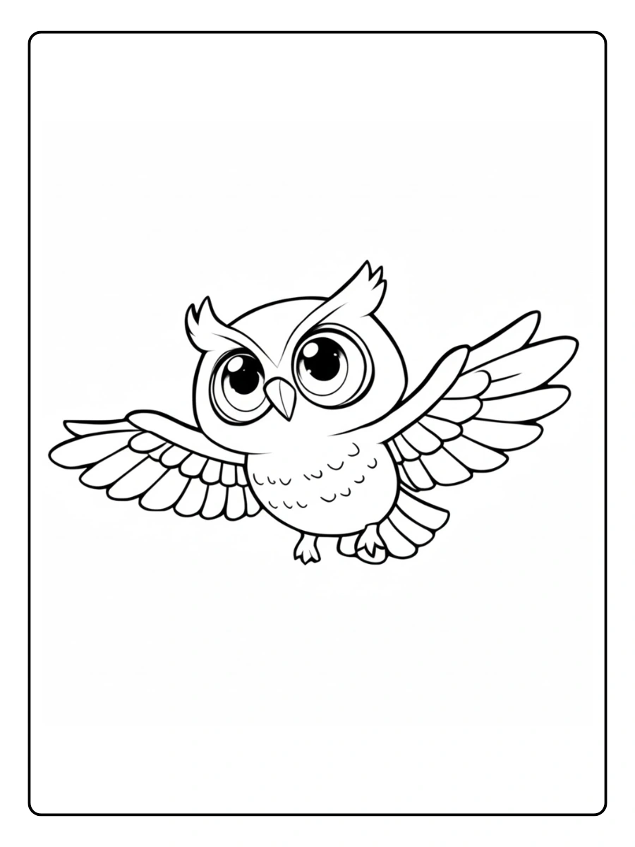 desenho para colorir coruja fofa (14)