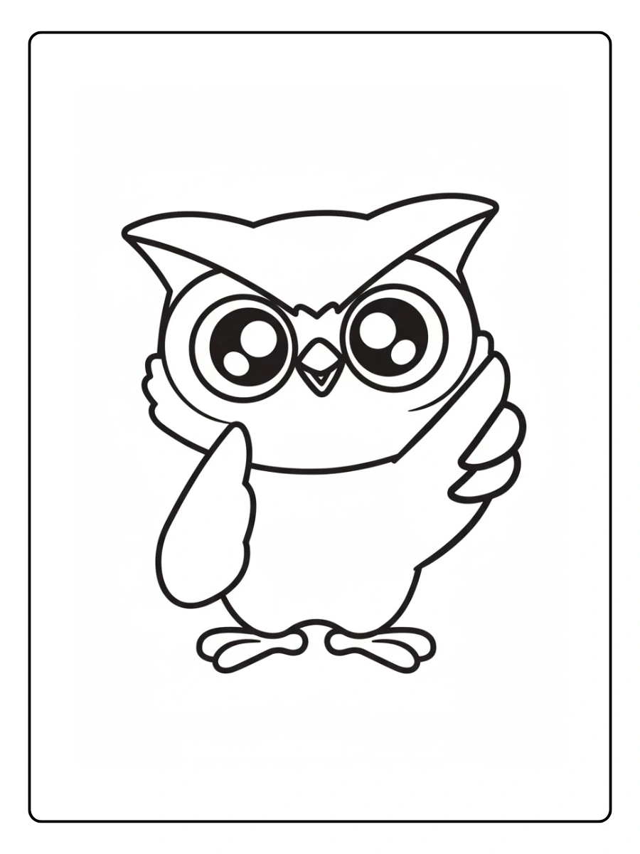 desenho para colorir coruja fofa (15)