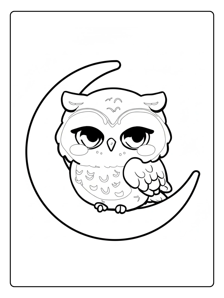 desenho para colorir coruja fofa (3)