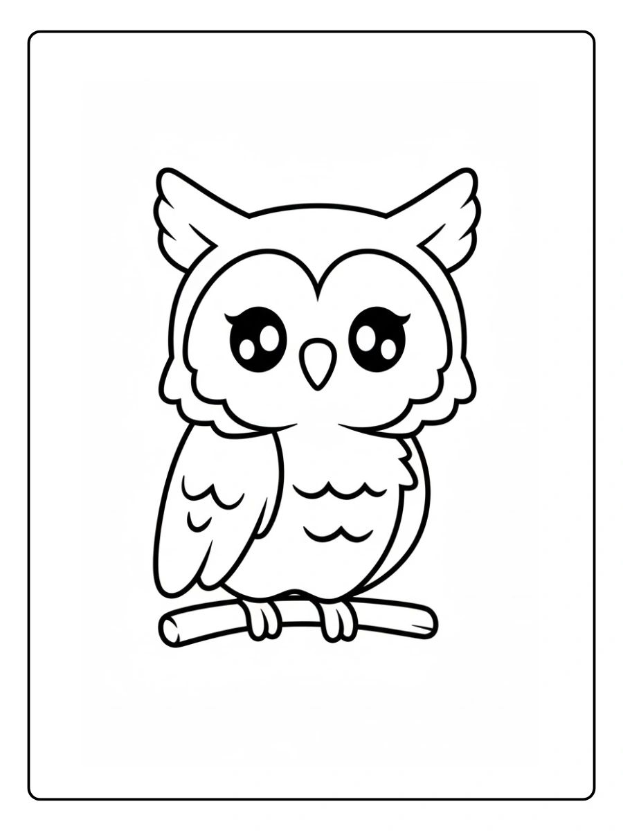 desenho para colorir coruja fofa (5)