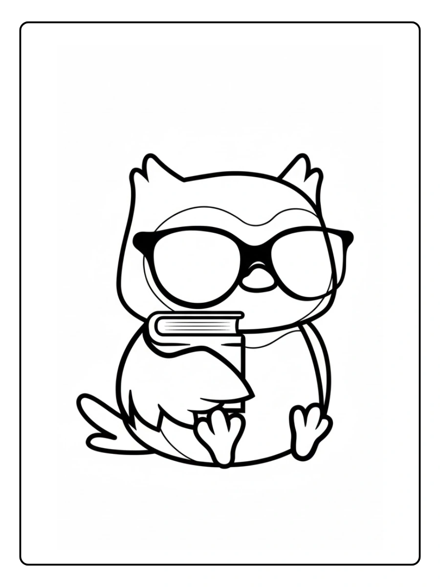 desenho para colorir coruja fofa (6)