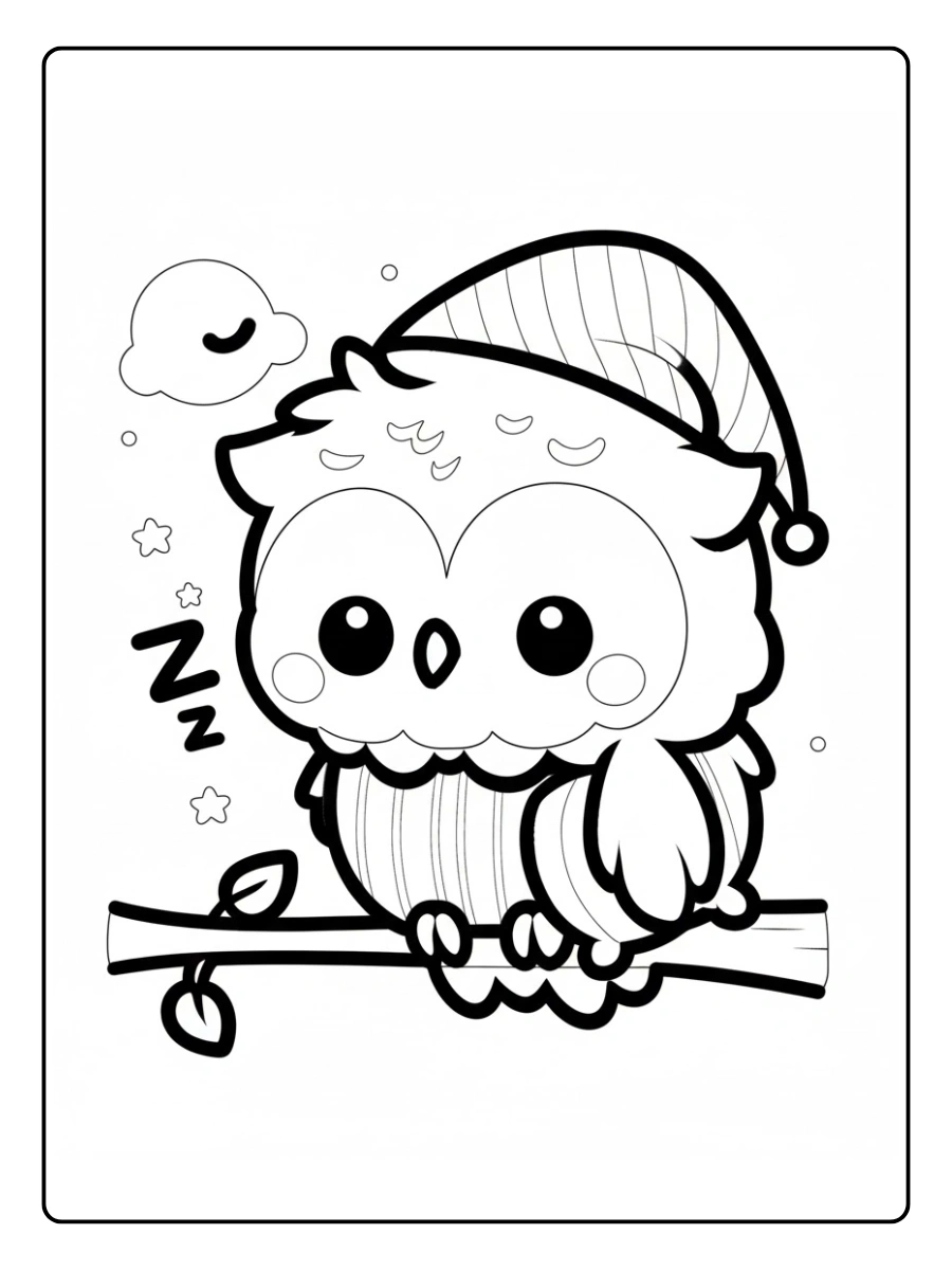 desenho para colorir coruja fofa (7)