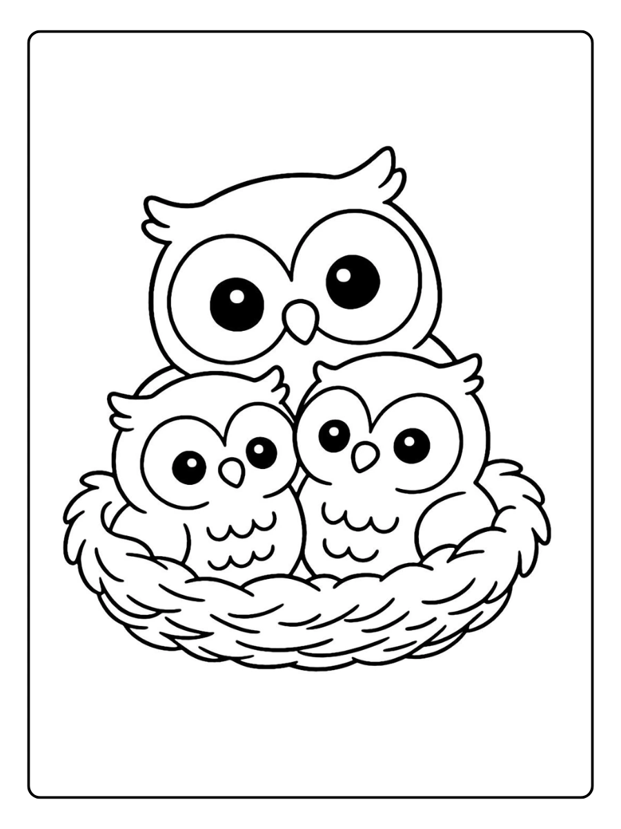 desenho para colorir coruja fofa (9)