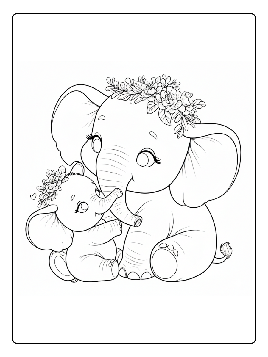 desenho para colorir elefante fofo (10)