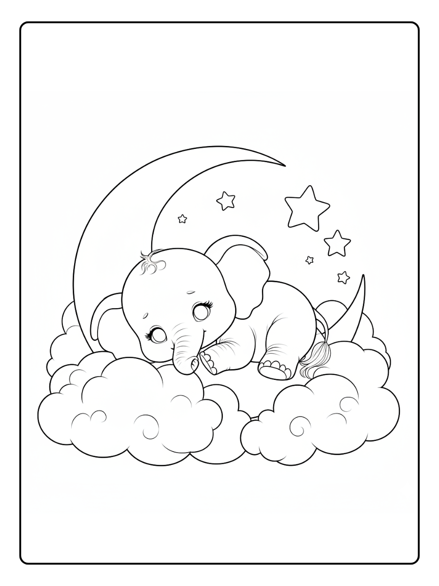 desenho para colorir elefante fofo (12)