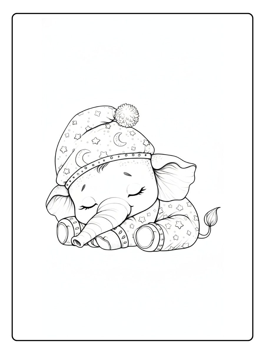 desenho para colorir elefante fofo (13)