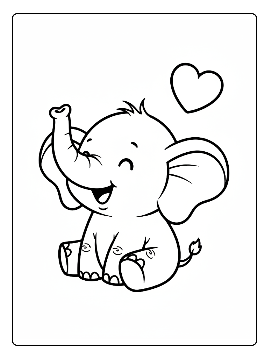 desenho para colorir elefante fofo (4)