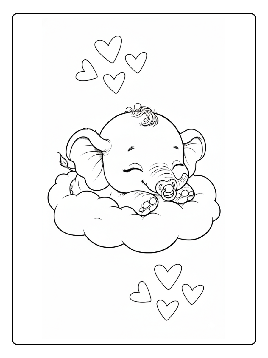 desenho para colorir elefante fofo (7)