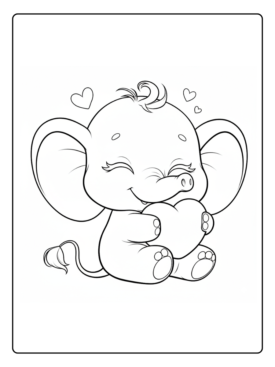 desenho para colorir elefante fofo (8)
