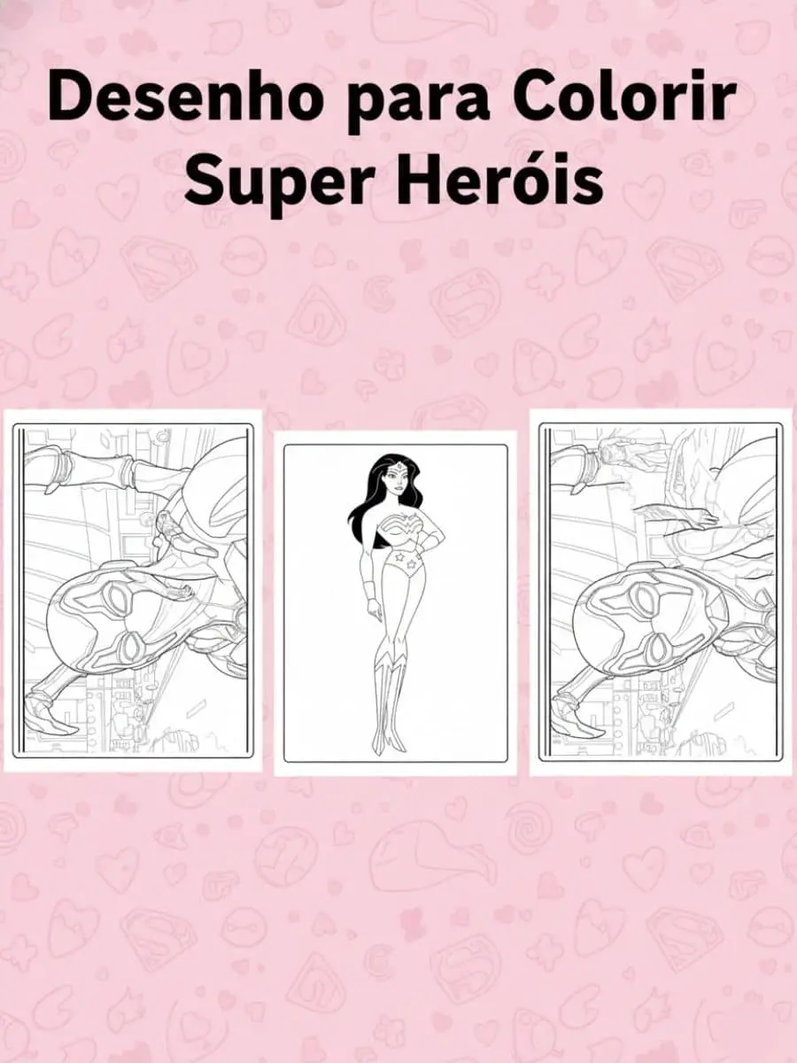 desenho para colorir super herois