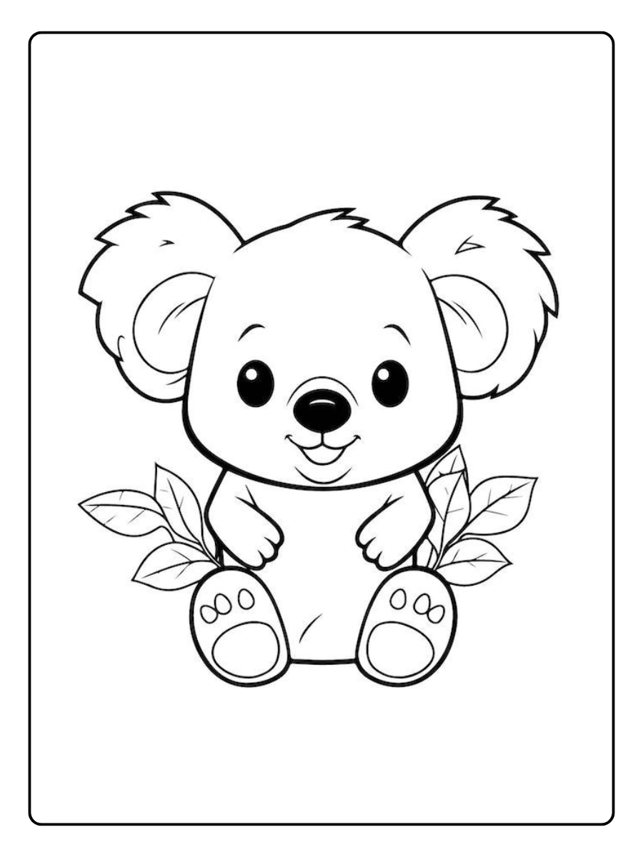 desenhos fofos para colorir coala (11)