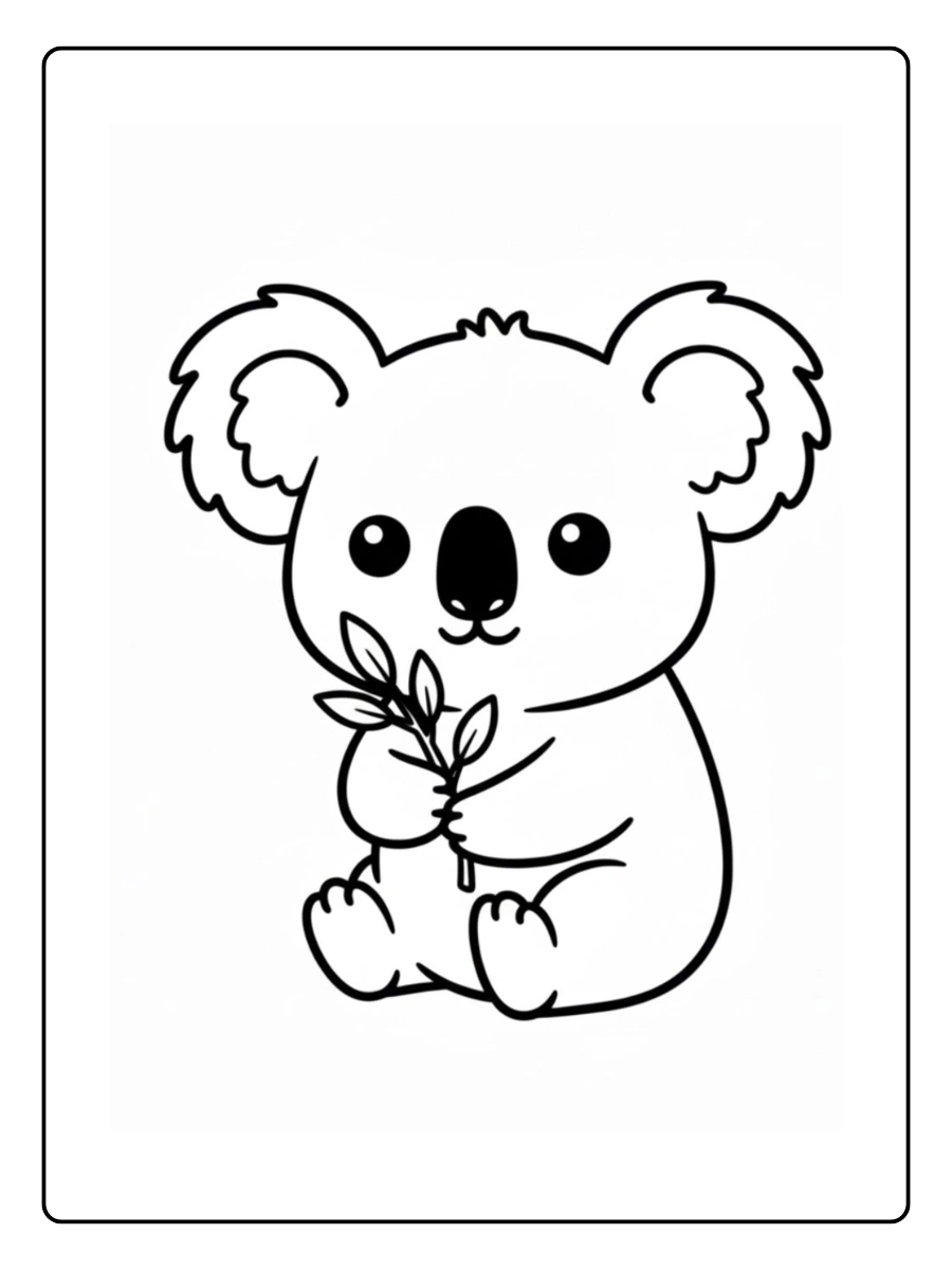 desenhos fofos para colorir coala (14)