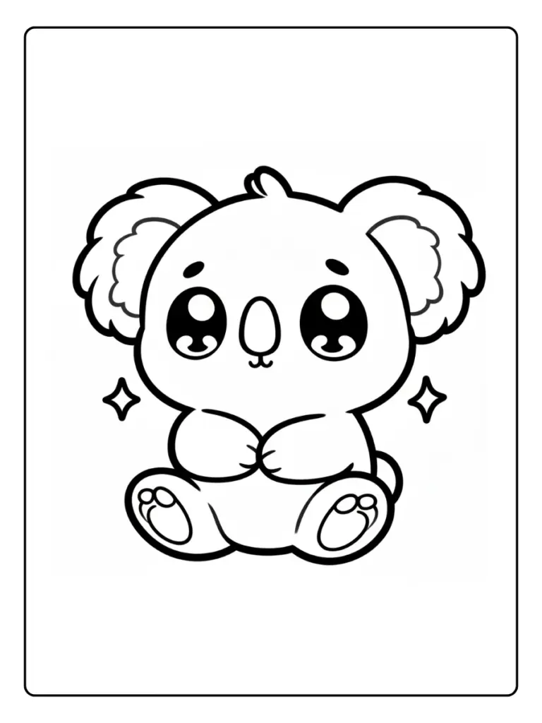 desenhos fofos para colorir coala (15)