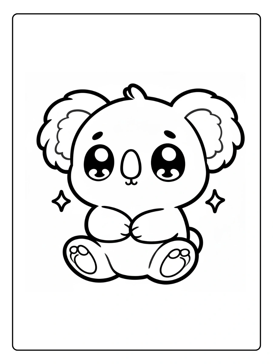 desenhos fofos para colorir coala (15)