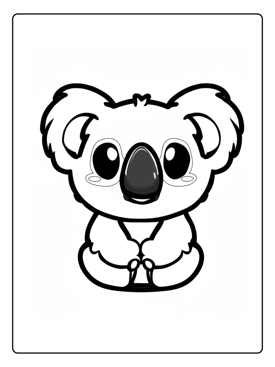 desenhos fofos para colorir coala (2)
