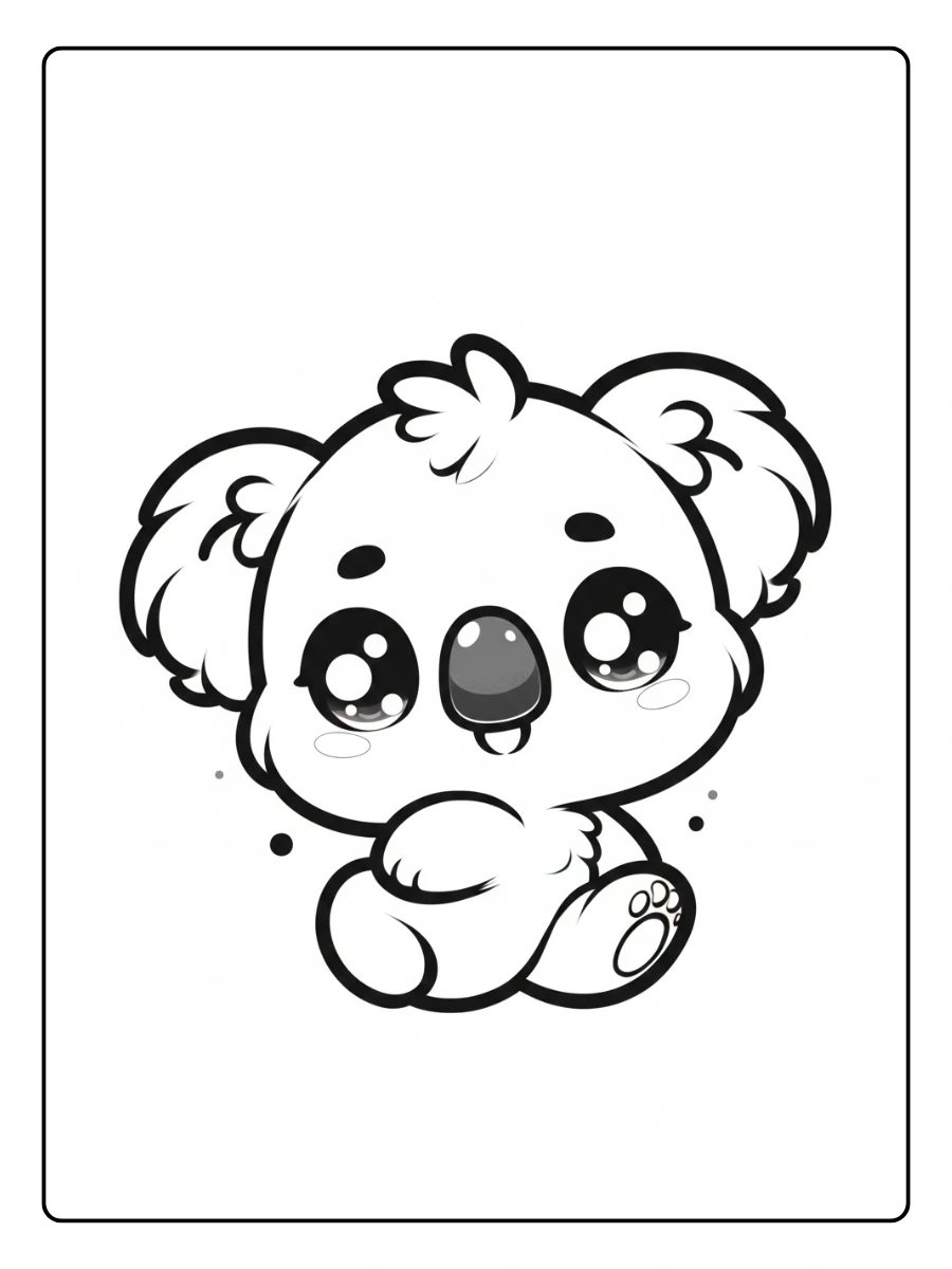 desenhos fofos para colorir coala (4)