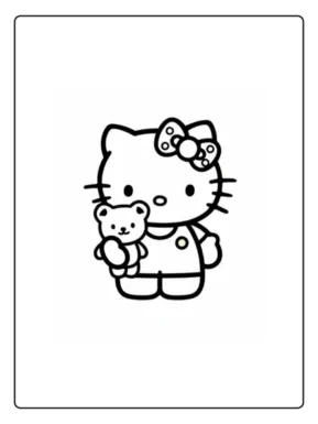 desenhos fofos para colorir da hello kitty 2