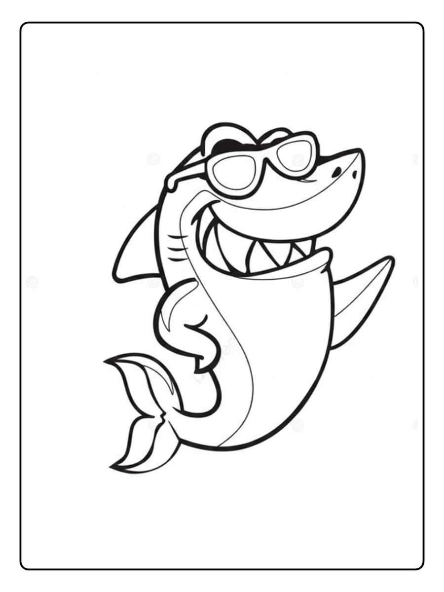 tubarao fofo tubarão desenho para colorir (14)