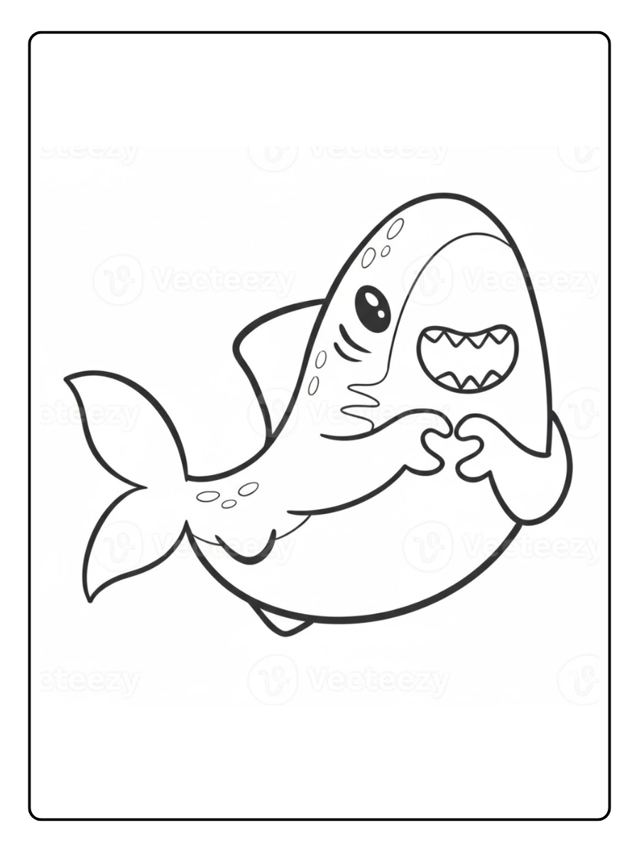 tubarao fofo tubarão desenho para colorir (5)