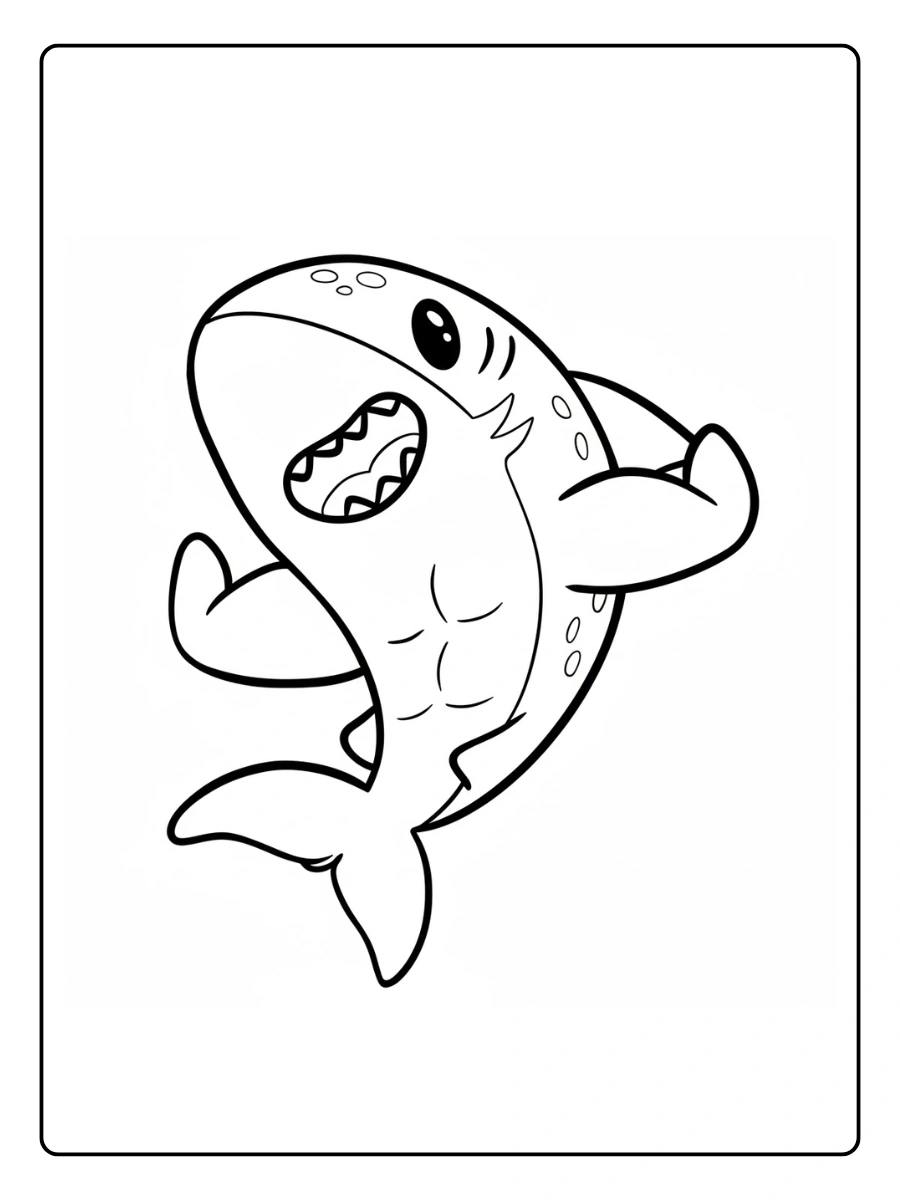 tubarao fofo tubarão desenho para colorir (6)