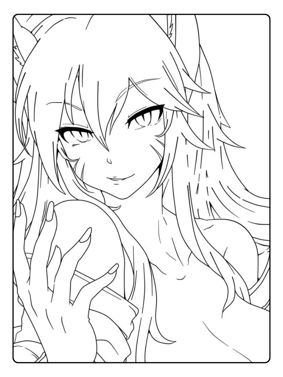 Ahri para colorir