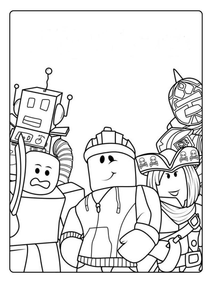 Avatar Roblox para colorir