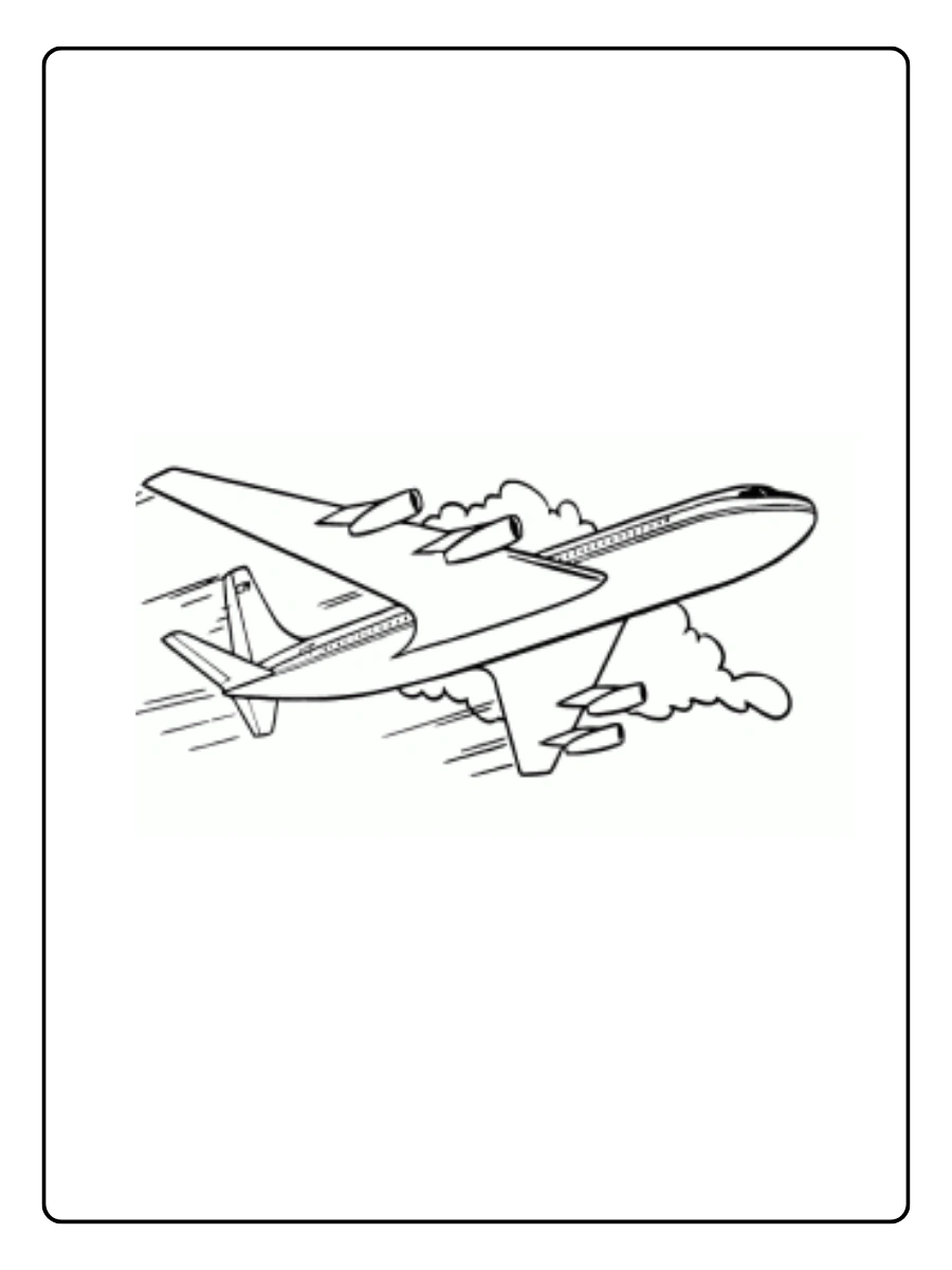 Avião de brinquedo para colorir