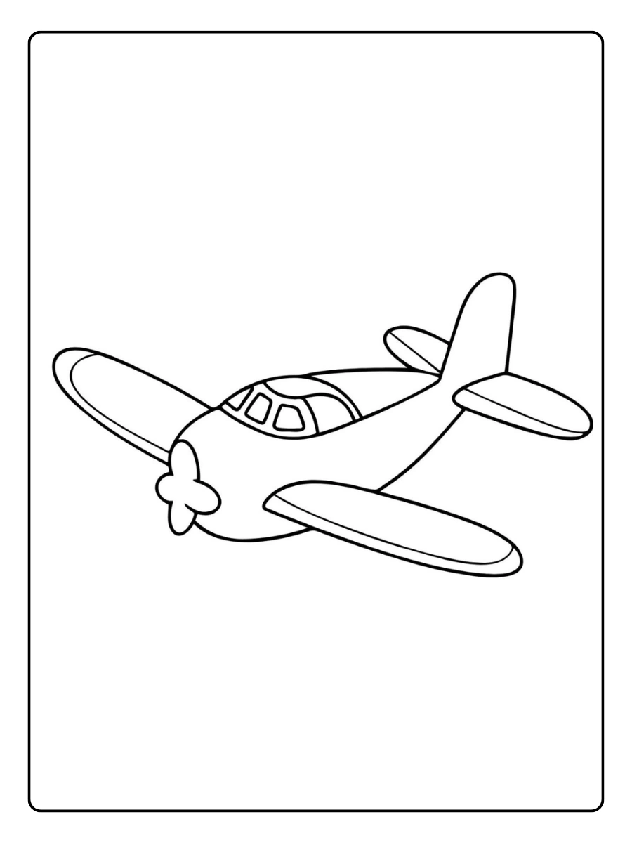 Avião de passageiros para colorir
