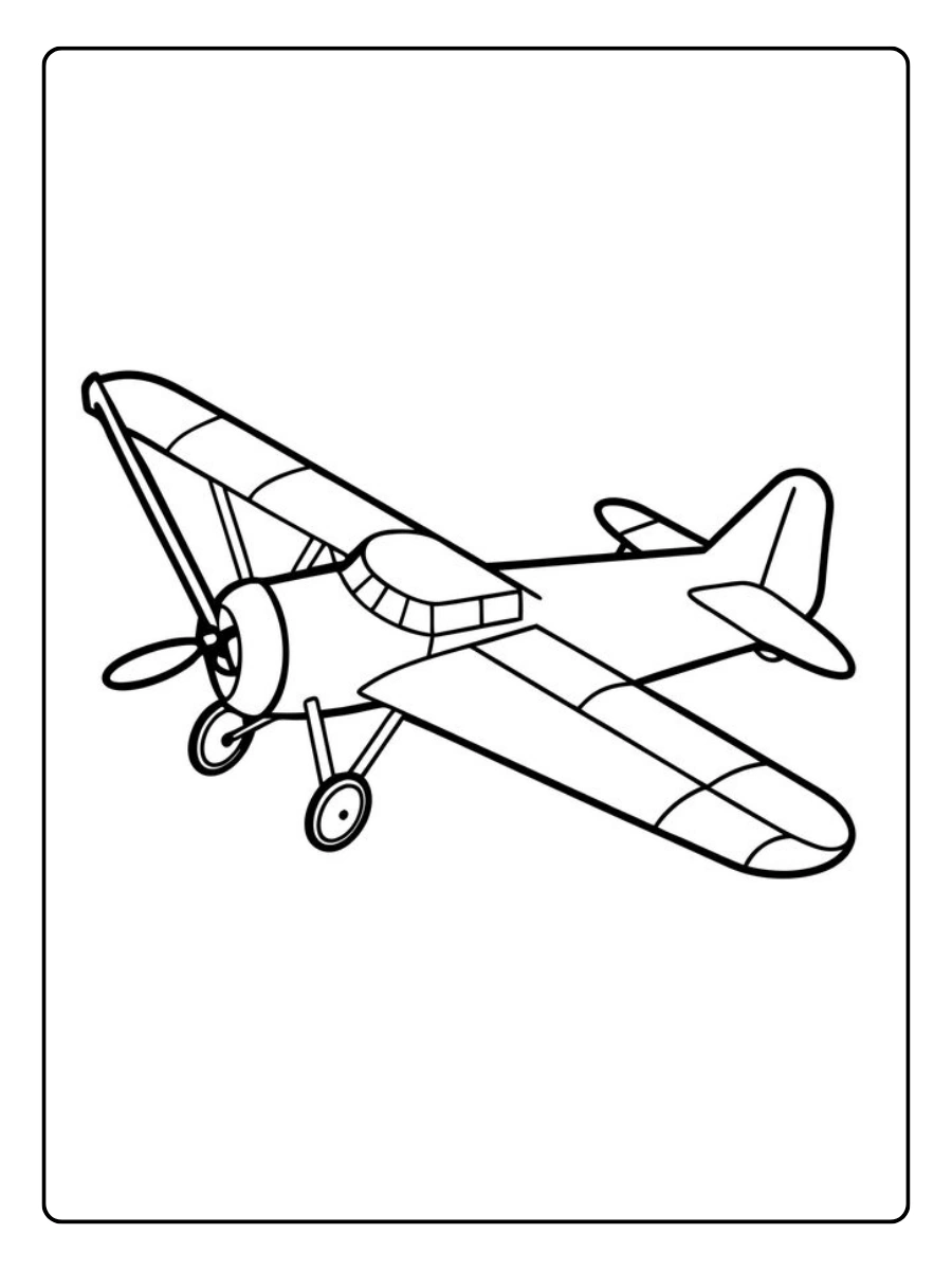 Avião para colorir e imprimir