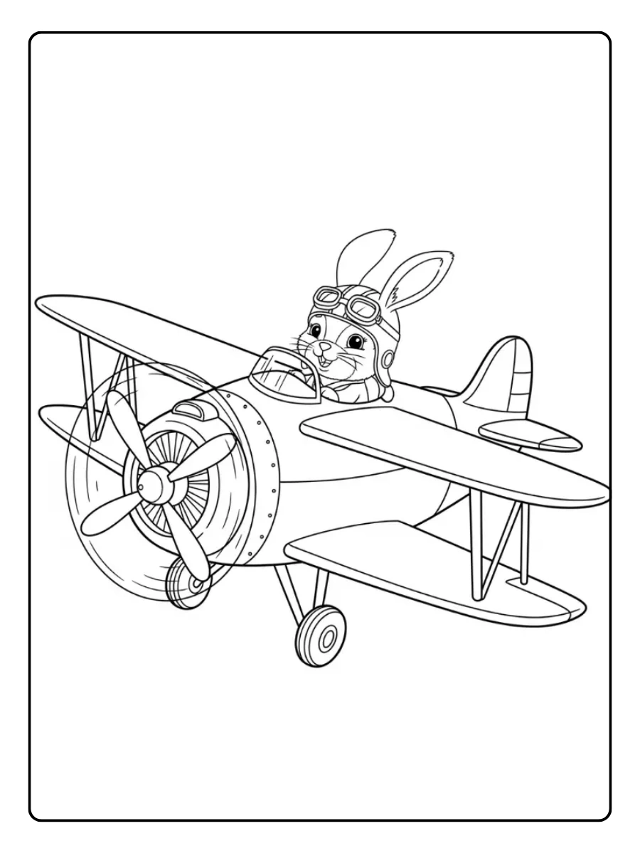 Avião para colorir grátis