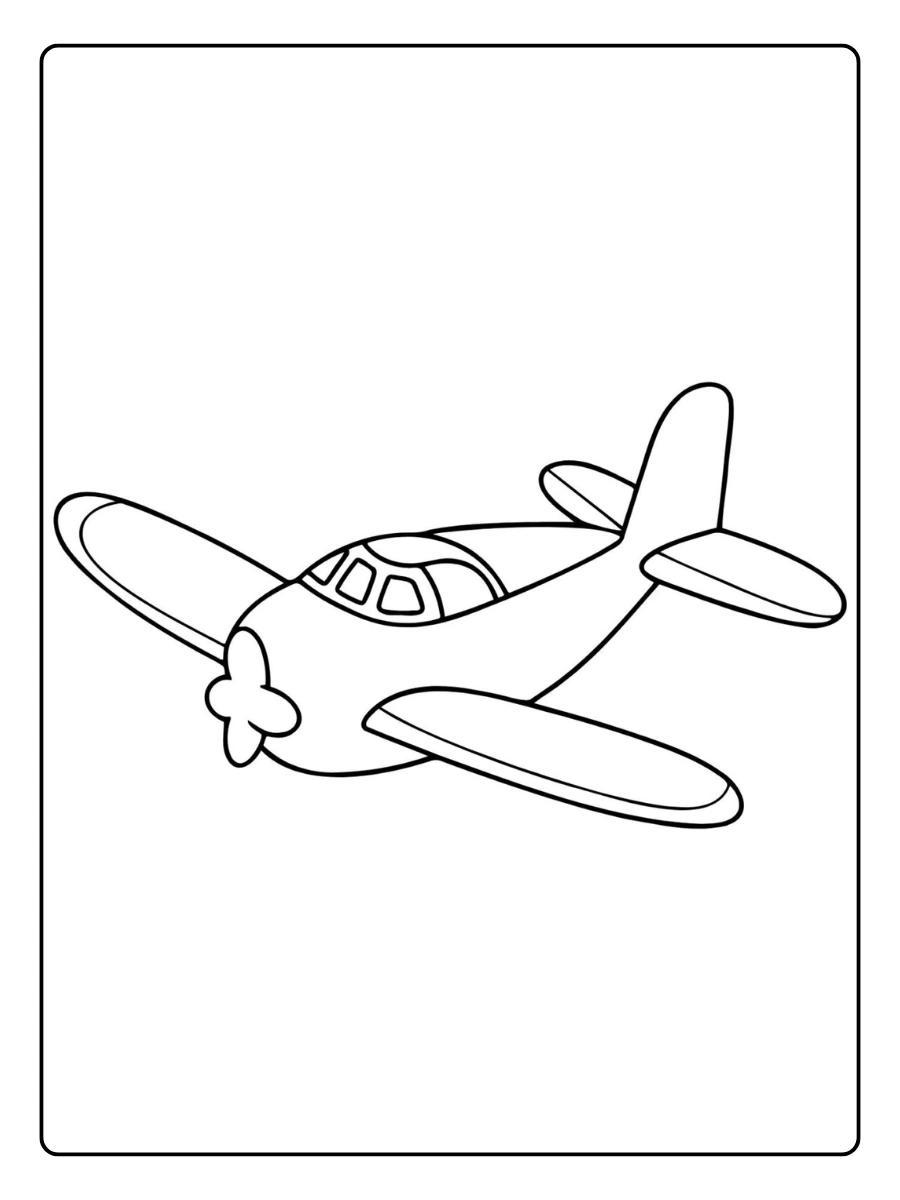 Avião para colorir