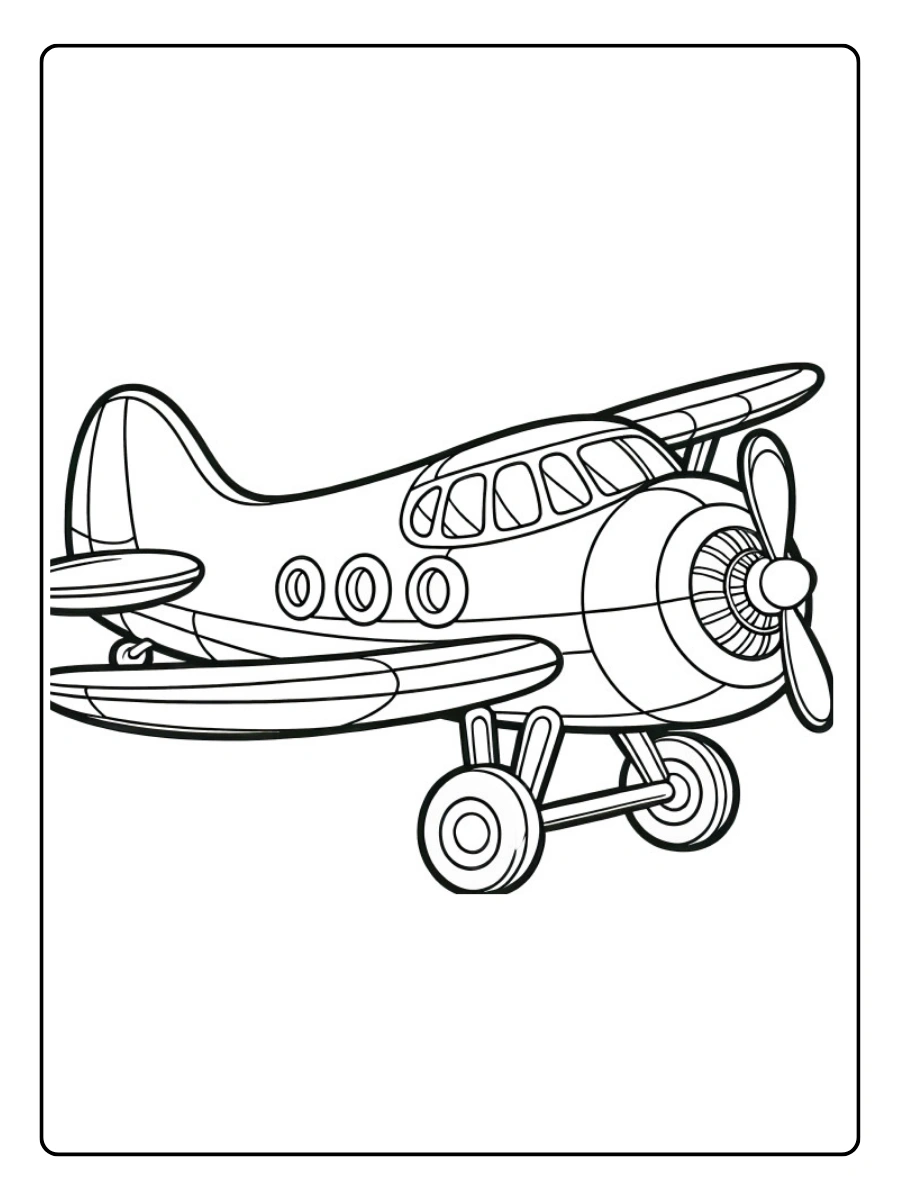 Avião voando para colorir