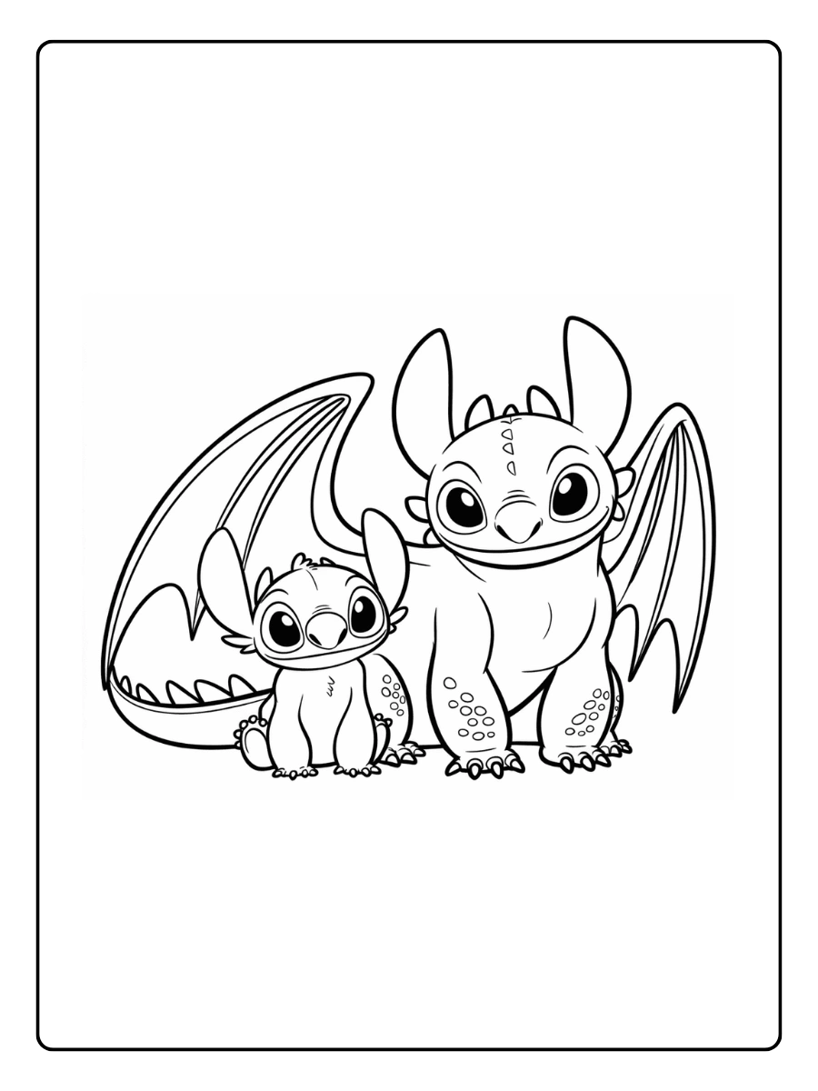 Banguela Fúria da Noite para colorir