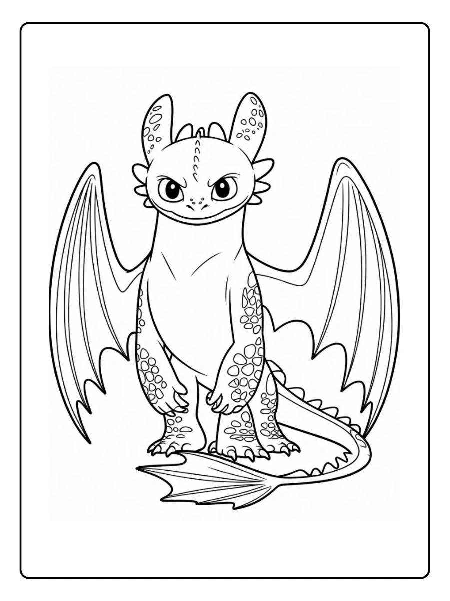 Banguela e Soluço para colorir