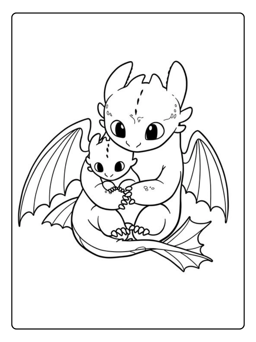 Banguela em ação para colorir