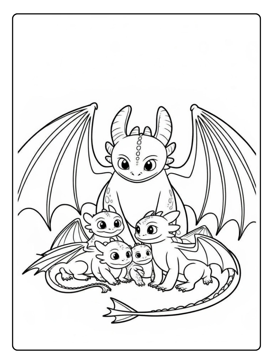 Banguela voando para colorir