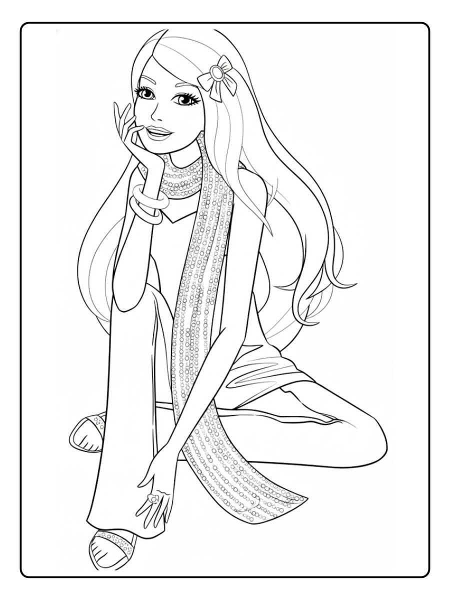 Barbie Desenho para Colorir (1)