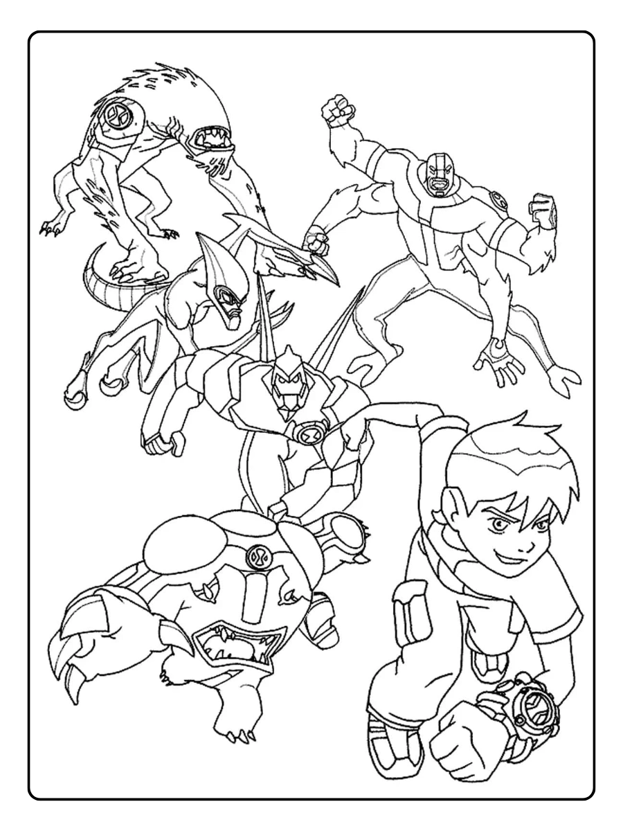 Ben 10 clássico para colorir