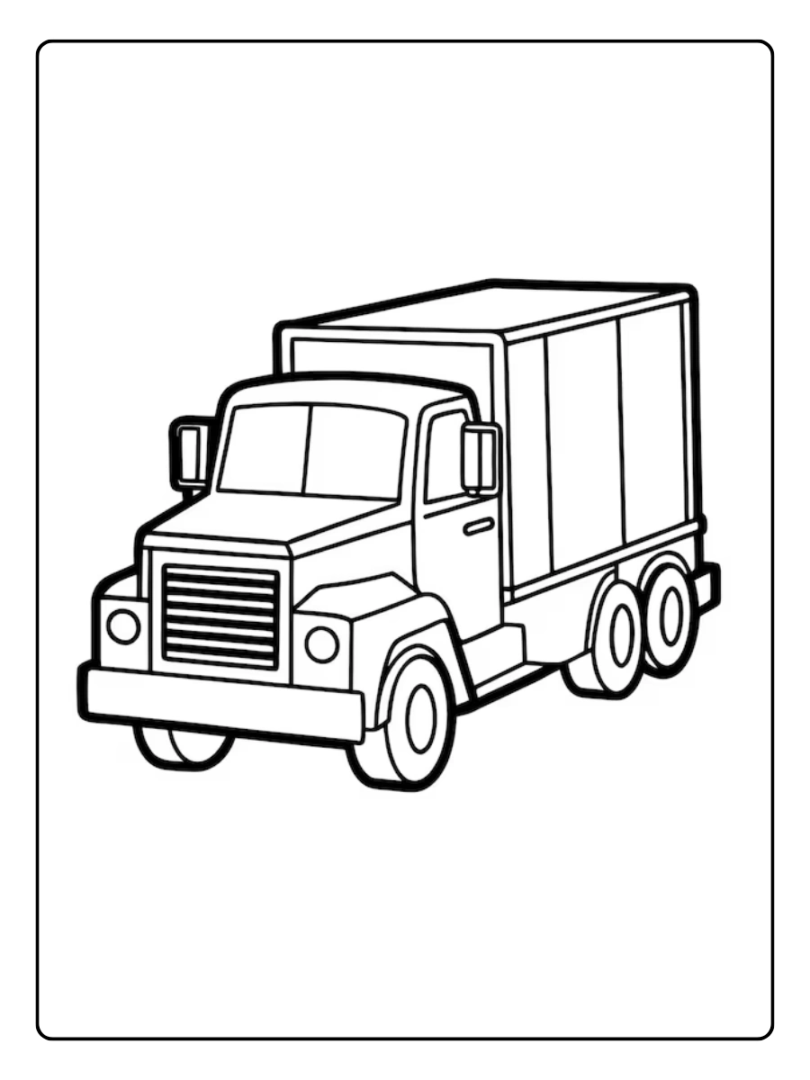 Caminhão infantil para colorir