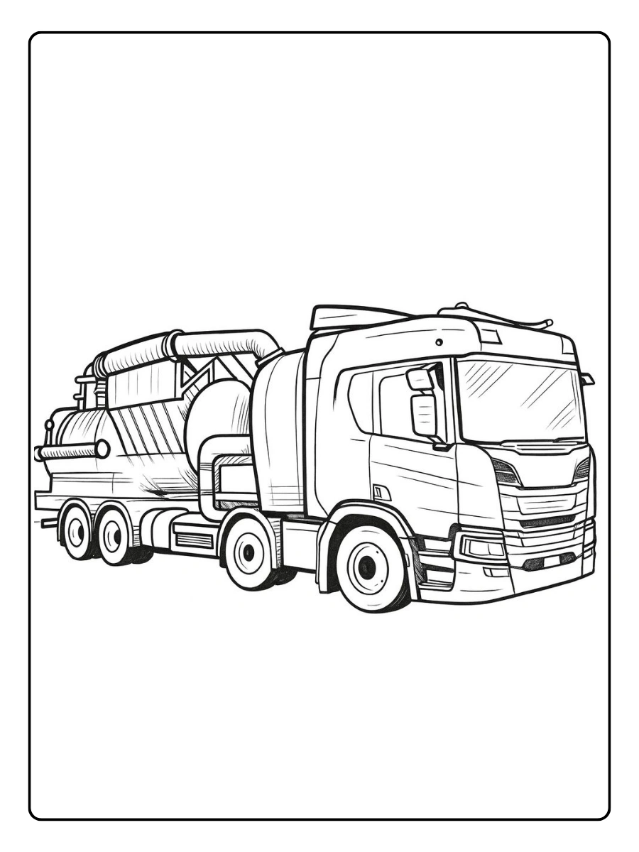Caminhão para colorir e imprimir