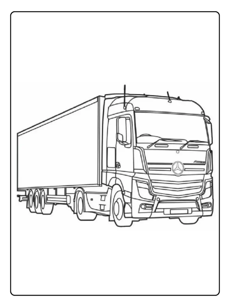 Caminhão para colorir grátis