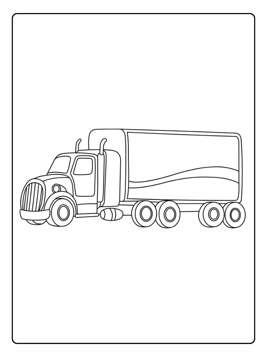 Caminhão pequeno para colorir