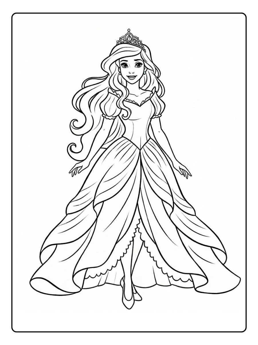 Desenho Ariel para Colorir (1)