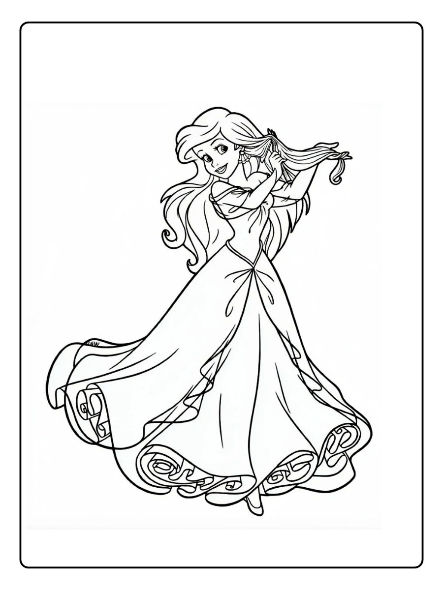 Desenho Ariel para Colorir (2)
